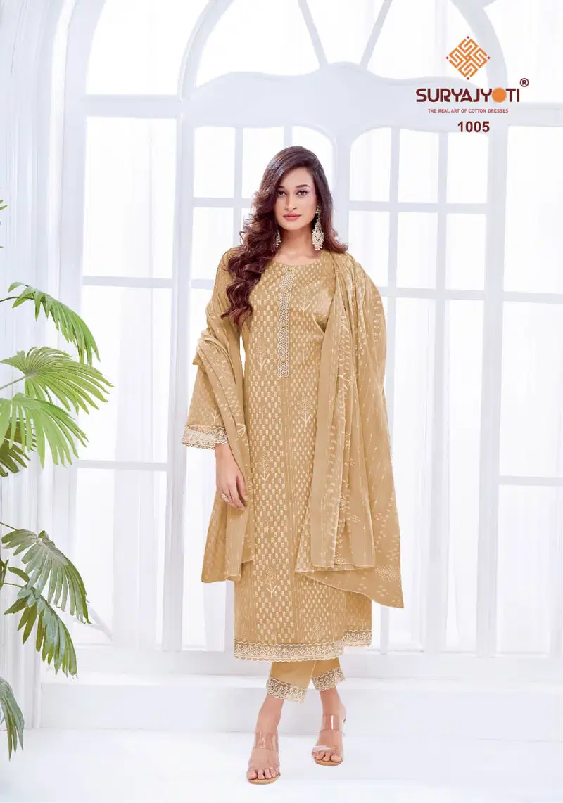 Kashvi Vol 01 By Suryajyoti Cotton Dress Material Bulk Orders In India
